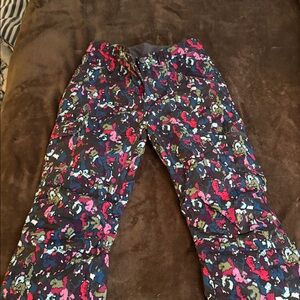 Junior's/Women's Multicolor Patterned Snowboarding Pants